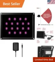 200ft Long Range IR Illuminator | 90° LED Outdoor IR Flood Light for Security...