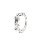925 Sterling Silver Leaf Nose Ring, Cartilage Clicker Earring, 18g Helix Hoop