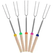 UNCO - Extendable Stainless Steel Roasting Sticks 5 Pack 32" - For S'mores Ho...