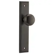 Cambridge Knob Stepped Backplate Signature Brass