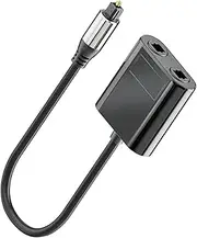 SHINEOFI Convenient Audio Splitter Out Optical Fiber Connector for Home Theater Supports Uncompressed Surround Sound Systems Durable with High Definition Signal Transmission