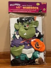 Vtg Halloween 60" Windsock 3D Frankenstein Indoor Outdoor NIP UNUSED