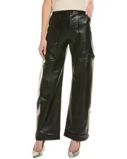MOTHER The Half-Pipe Nerdy Leather Black Cargo Jean
