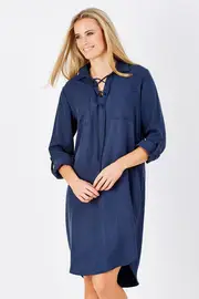 Frankie Lace Up Dress--ELM-8100010.DEN