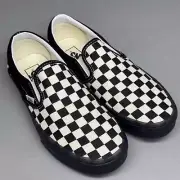 VANS Classic Slip-On Shoe Sz Men's 12.0 Checkerboard White/Black VN000D5PYB2
