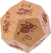 FELTECHELECTR Wooden Polyhedral Dice for Board Games and Role Playing Divination Supply Lightweight and Portable for Home Party and Office