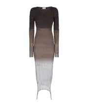 The Attico Gradient Midi Dress IT40,IT42,IT38 taupe