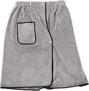 Yardenfun Men Adjustable Bath Wrap Quick Dry Coral Fleece Towel Skirt Comfortable Leakproof Design for Spa Beach Gym and Home Use Versatile and Soft Bath Towel for