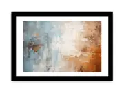 Blue Brown Framed Art Framed print Art Poster