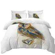 Art Drawing Sophisticated Owl Quilt Cover