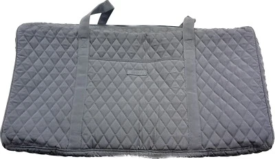 Vera Bradley Large Duffle Bag Carbon Grey Travel College Quilted Soild