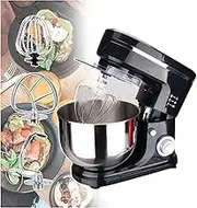 Stand Mixer With Tilt Head,Stand Mixer For Home/Commercial,Tilt Head Design,Prevent Splashing Of Feed Cover,For Kneading,Glaze,Black