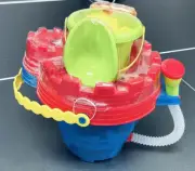 Sand bucket shovel, castle builder, and water funnel play kit