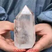 0.61LB Natural clear quartz obelisk quartz crystal point wand tower reiki XA1662
