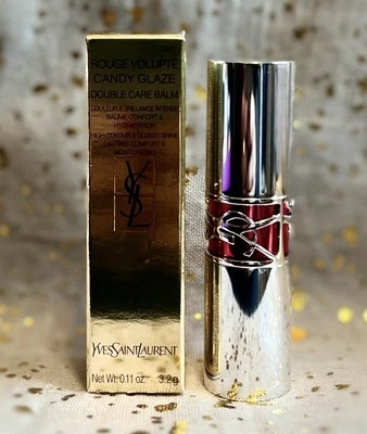 YSL~Rouge Volute~CANDY GLAZE~Double Care Balm in #7 Beige Bliss~Full Size~NIB~