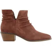 Cole Haan Alayna Slouch Round Toe Pull On Booties Womens Red Casual Boots W13896