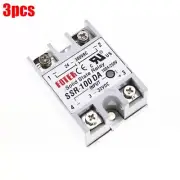 3Pcs 3-32V Dc To Ac Relay Module 24V-380V 100A 250V SSR-100 Da Solid State Ne tp