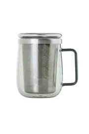 Yuna Tea Glass with Tea Infuser (Grey) - 560mL