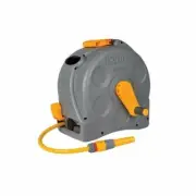 HOZELOCK 25M 2-in-1 Compact Garden watering Hose Reel 12mm Made in UK
