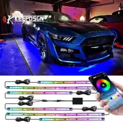 For Ford Mustang Shelby GT500 GT350 6PCS RGB Underglow LED Light Kit Neon Strips