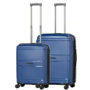 Volair Zurich Hardside 2 Piece Spinner Suitcase Set Medium & Cabin Navy