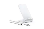 Samsung Wireless Charger Fast Charging Stand for Samsung Galaxy S24 Ultra S24+ S24 S23 FE S22 S21 S20 S10 S9 S8,iPhone 15 Pro Max Plus 14 13(White)