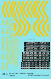 K4 O Scale Decals Nickel Plate Road Diesel Locomotive Yellow Simplified Scheme