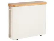 Toilet Paper Storage Basket, Toilet Paper Container with Bamboo Lid, Large To...