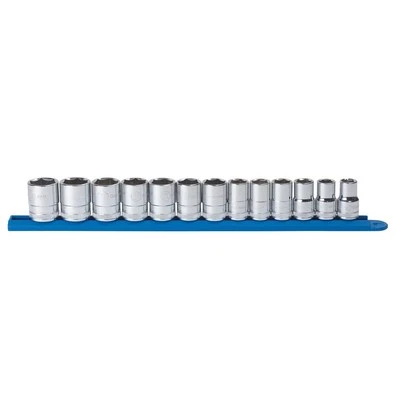 GEARWRENCH 13 Pc. 1/2" Drive 6 Pt. Standard Socket Set, Metric - 80702