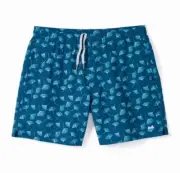 NEW Myles Catalina Swim Trunks 6" In Royal Ginko For Men's Large