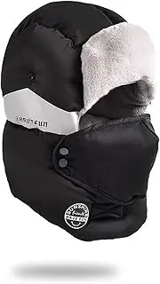 [OhMill] Mens Winter Trapper Hat Ski Mask Winter Hats Men Ushanka Hat Y2K Thermal Hat Snow Hat Windproof Ski Hat Ear Flaps Hat
