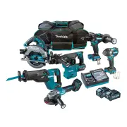 Makita DK0191G601 - 40V 6 Piece Combo Kit (2 x 4.0Ah)