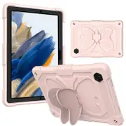 For Samsung Galaxy TAB A8 10.5″ 2021/ 2022 (SM-X200/X205/X207) Butterfly Fancy Shockproof Heavy Duty Kickstand Case Cover (Pink)