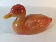 Fenton Art Glass Airbrushed Mallard Duck