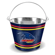Adelaide Crows AFL Galvanised Tin Ice Bucket with Handle
