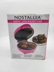 Nostalgia My Mini 5" Non Stick Surface Lave & Bundt Cake Pinkish Color