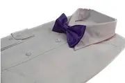 Mens Light Purple Disco Shine Checkered Patterned Bow Tie