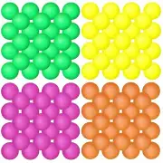 100 Pack Table Tennis Balls Multi Colored 40mm Plastic Balls Bulk Washable Sm...