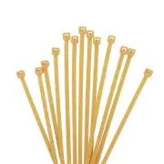1000 Pcs 8" Gold Cable Zip Ties Self Locking Nylon Zip Ties for Indoor Outdoor