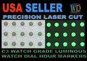 Watch Dial Hour Markers C3 WATCH GRADE 12 round pieces 1.5mm Numerals Dots Bars