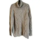 NWT BRAX Brian Wool Blend Turtleneck Sweater Beige Tan MENS SIZE (EU 56) US XXL