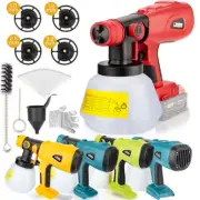 Paint Sprayer 200W 1000ML Electric HVLP Spray Gun for Ryobi 18V Li-ion Battery