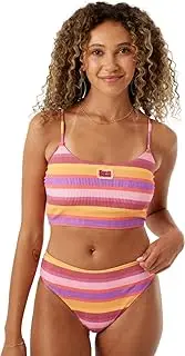 [Roxy] Women's Cropped Tank Beach UPF 50+, Quick-Dry, Supportive Fit, Stretch, Swim & Surf Top