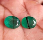 Matching Emerald Oval Pair, 100% Natural Emerald 9x11 mm oval fine cut for