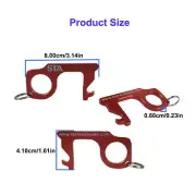 3Pcs Anti-Microbial Door Opener Keychain No Touch Hand Tool Contactless Keychain