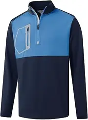 [M MAELREG] Quarter Zip Pullover Men Moisture Wicking Fleece lined Dry Fit Mock Neck Golf 1/4 Zip Pullover Mens Sweatshirt