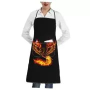 Cute Bib Aprons for Women Men Kitchen Chef Apron with Pockets Cooking Phoenix
