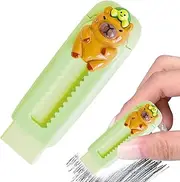 Retractable Eraser | Capybara Cute Sliding Push Pull Pull Pencil Eraser | Soft Rubber Student Drawing for Kids Art Painting Writing School Stationery Fun Supplies