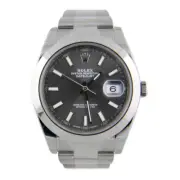 Rolex Datejust 41 126300 Oyster Steel 41mm Rhodium Grey Index