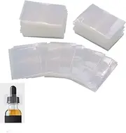 1000 Pieces PVC Heat Shrink Wrap Film Clear Perforated Shrink Bands Seal Bands 45x30mm Heat Shrink Bands fits 19-25 mm Diameter Jar Cap Round Bottle Seal Bands for Essential Oil Bottle Dropper Bottle